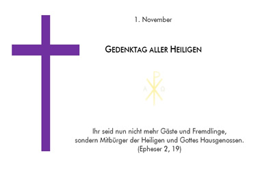 Allerheiligen – 1. November